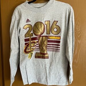 Adidas Gray 2016 NBA Champions Long Sleeve Tee